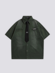 Chemise avec Cravate vert