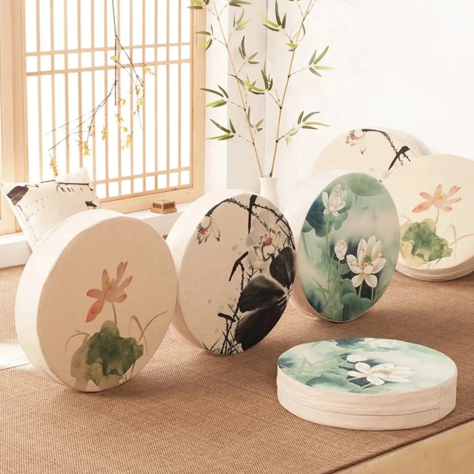 Coussin japonais à fleurs 'Narashino' Japanstreet