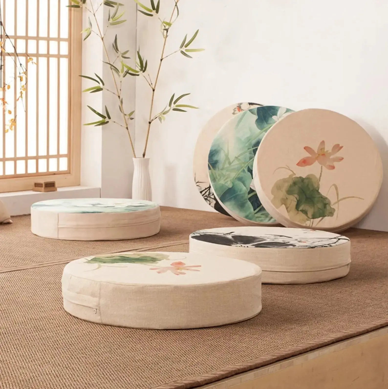 Coussin japonais à fleurs 'Narashino' Japanstreet