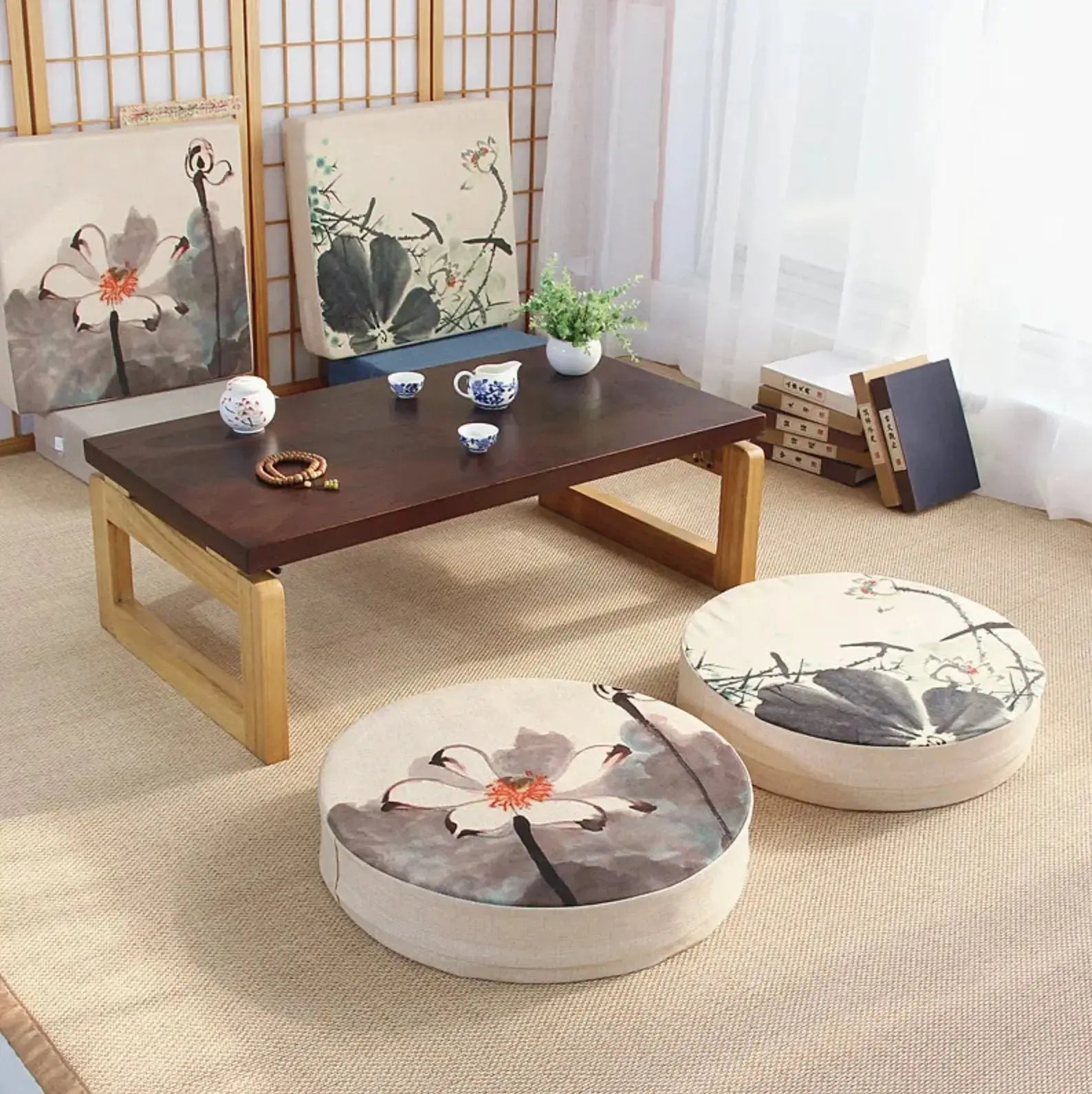 Coussin japonais à fleurs 'Narashino' Japanstreet