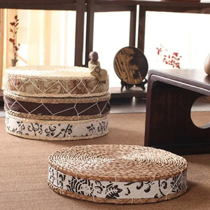 Coussin japonais de sol en paille 'Anjo'