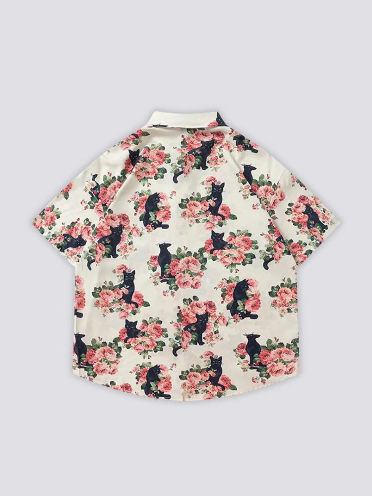 Chemise à Motif Chat - 子猫