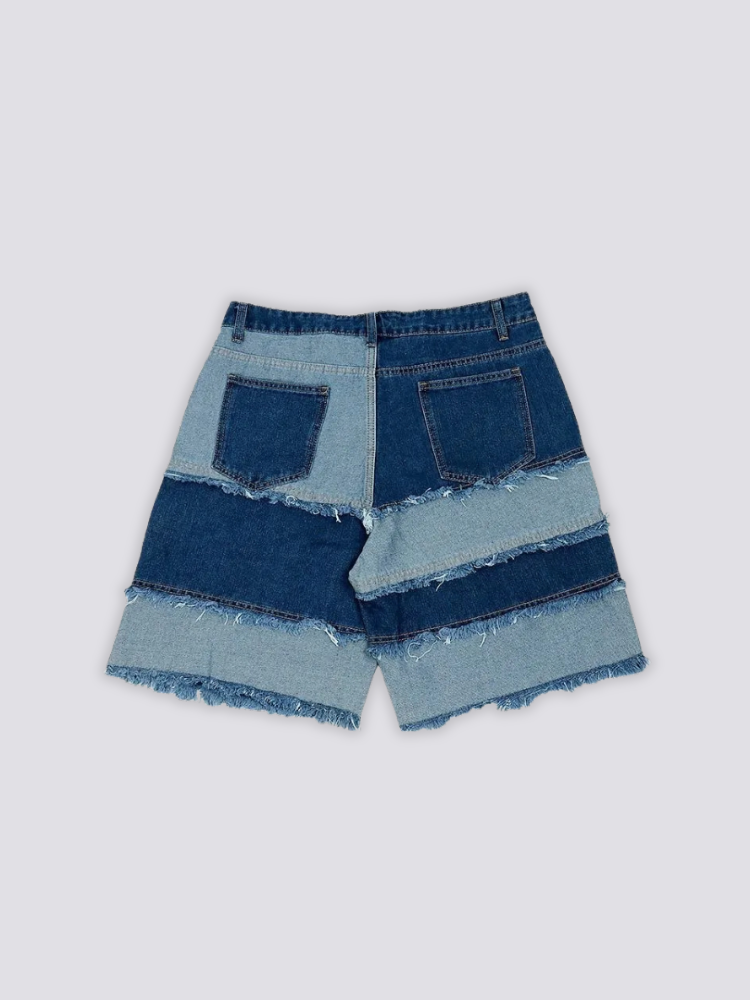 Short en Jean Frangé - フリンジ