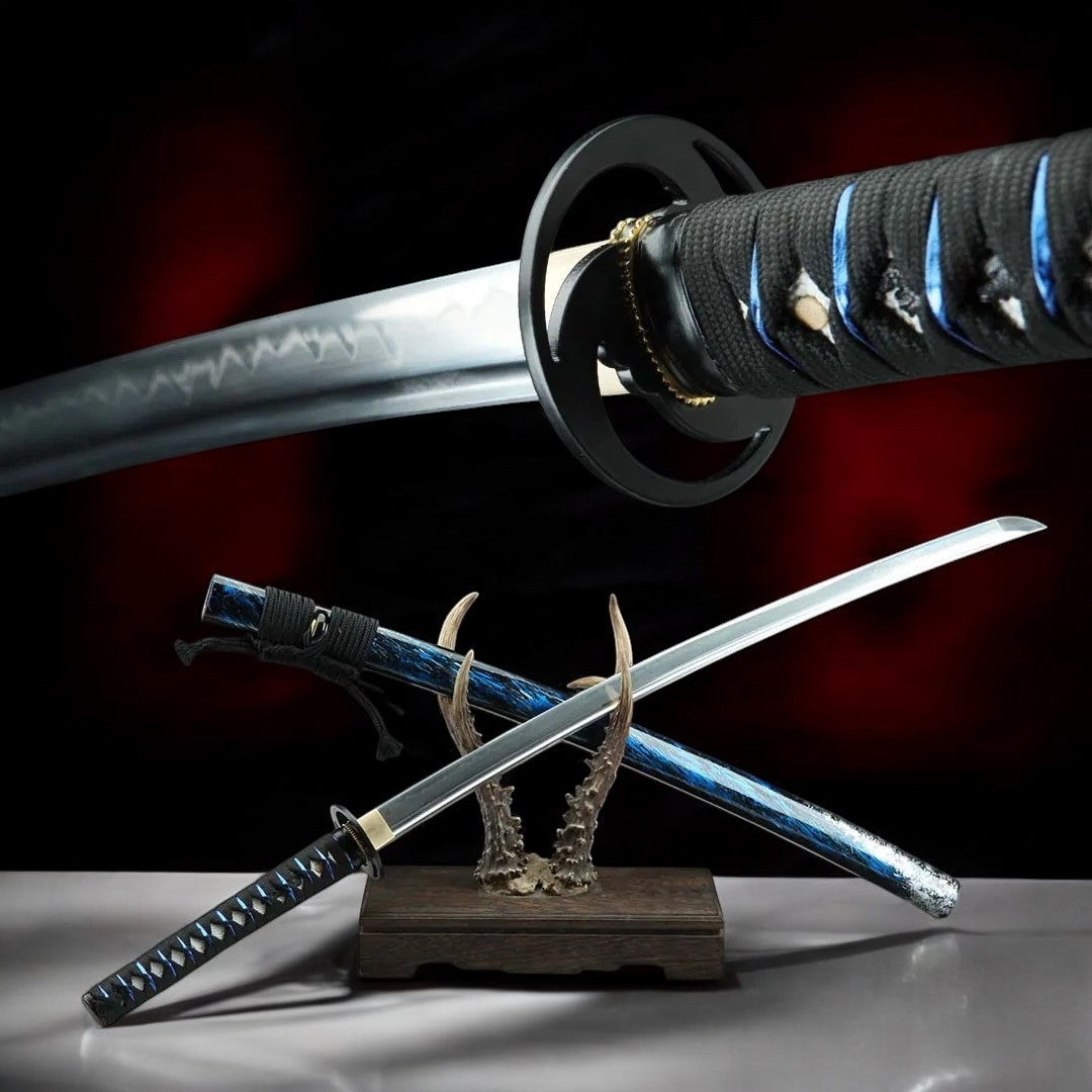 Embrassez le futur avec ce design électrisant de katana cyberpunk