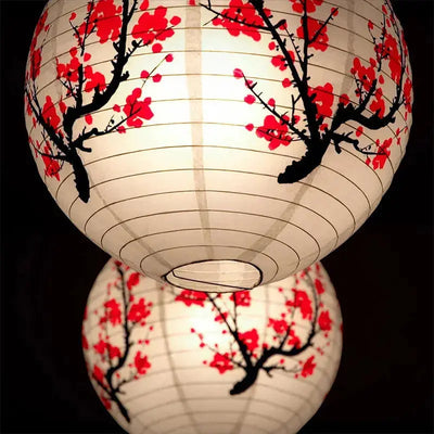Lanterne japonaise à fleurs