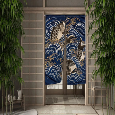 Noren Japonais 'Carpe Koi'