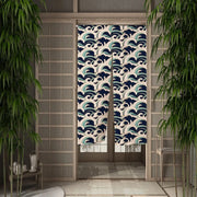 Rideau fendu style noren japonais