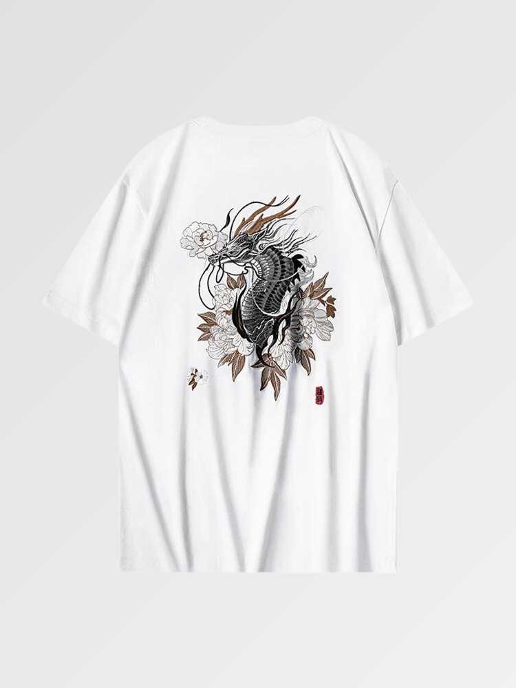T-Shirt Dragon Japonais brodé