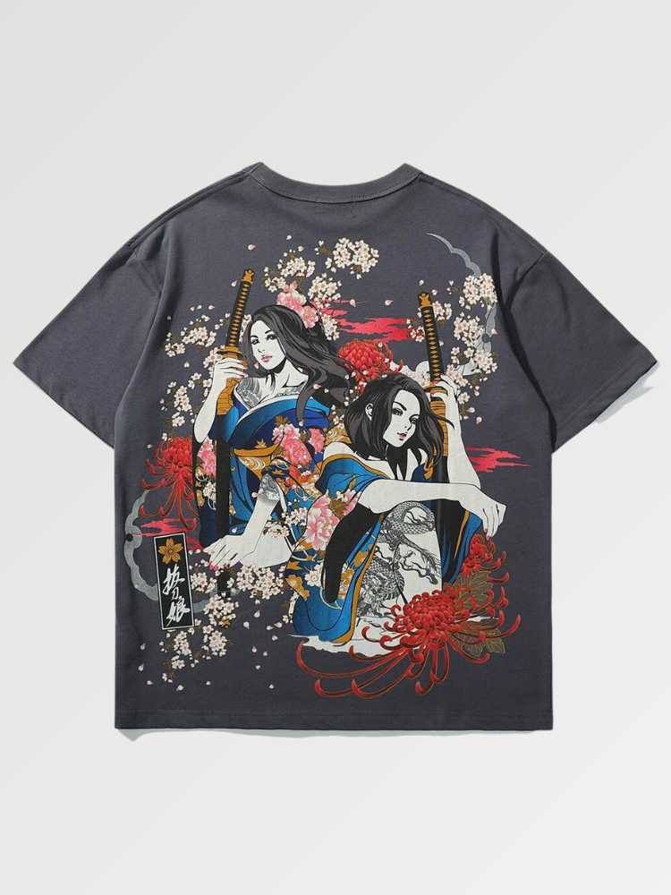 t-shirt imprimé geisha