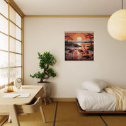 Tableau Japonais Contemporain 'Sunrise'