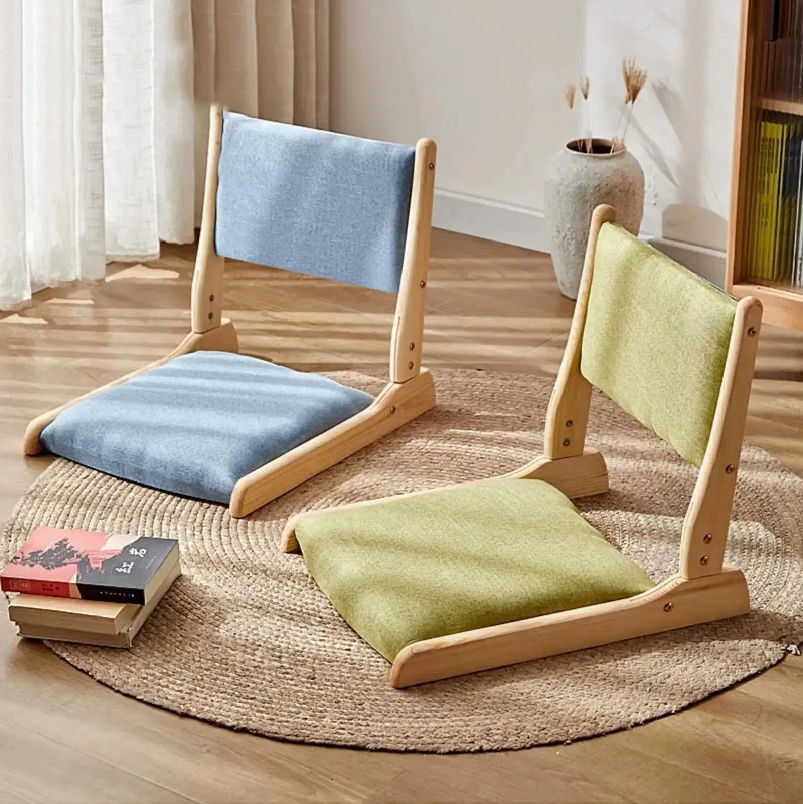 Zaisu Kita chaise de sol japonaise sans pieds à dossier inclinable en 4 couleurs — vue principale du produit — Japanstreet