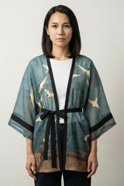 Veste Haori Femme Grues 'Amaya'