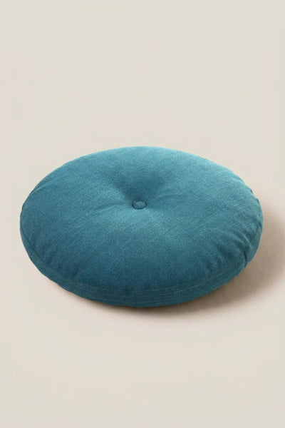 Coussin japonais rond monochrome 'Kadoma'