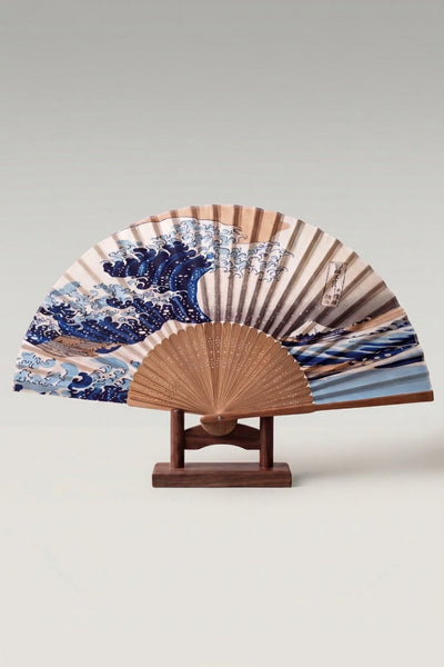 Éventail Japonais 'Vague de Kanagawa'