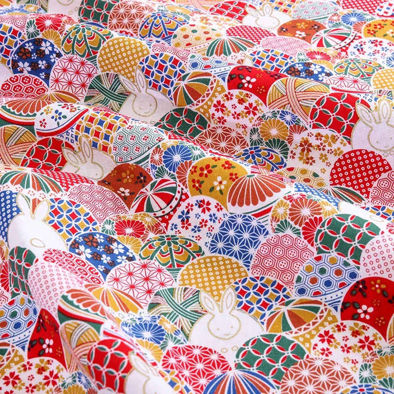 Furoshiki 'Usagi Matsuri' Lapins et Temari Festifs