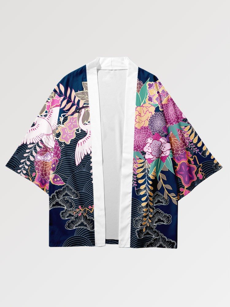 Haori femme japonaise Kanoya coupe ample manches kimono style traditionnel Japanstreet