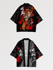 Haori Japan Taiga motif tigre orange érable rouge style traditionnel nippon Japanstreet