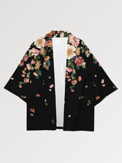 Haori japonais Floral Édition coupe ample manches kimono streetwear nippon Japanstreet