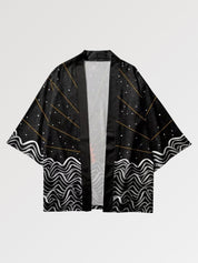 Haori japonais Tsuki no Taiyo coupe ample manches kimono style traditionnel Japanstreet