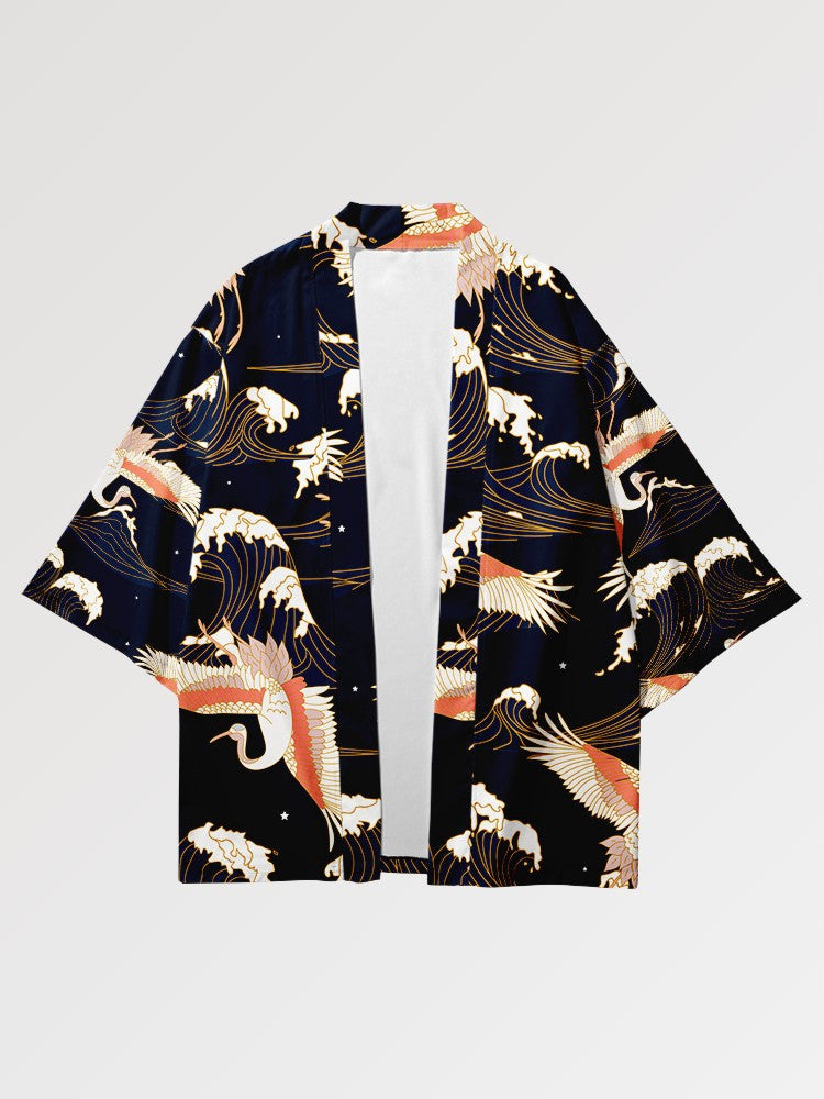 Haori japonais Yokohama coupe ample manches kimono streetwear traditionnel Japanstreet
