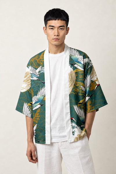 Haori Kimono Cardigan 'Tsuru no Gawa'