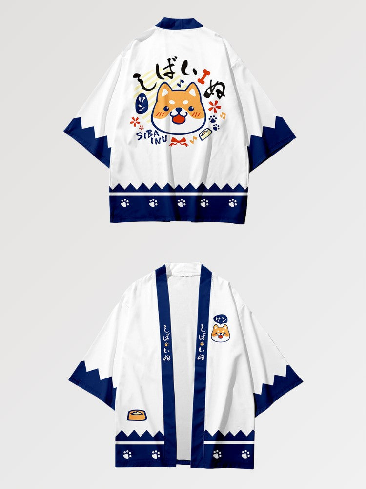 Haori kimono japonais Shiba Inu motif animal style harajuku tokyo Japanstreet