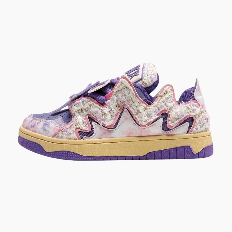 Baskets Pastel 'Kasumi'— basket japonaise bleu vert pastel — vue de profil