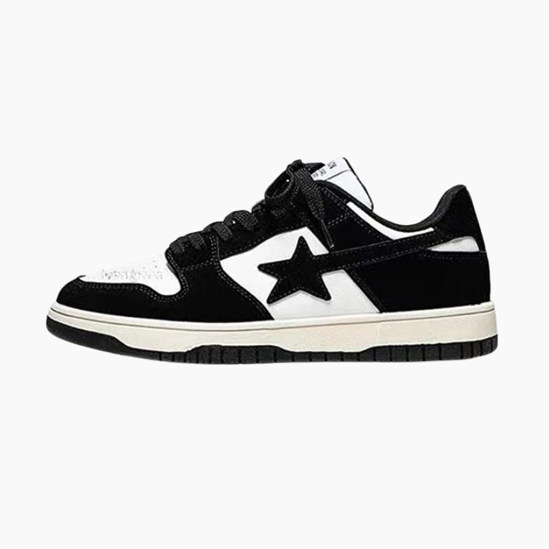 Sneakers Graffiti 'Hoshi'— basket japonaise streetwear cream graffiti vue détail