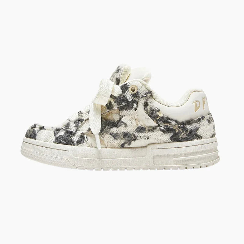 Sneakers Minimalistes 'Yuki'— basket japonaise cream blanc — vue de détail