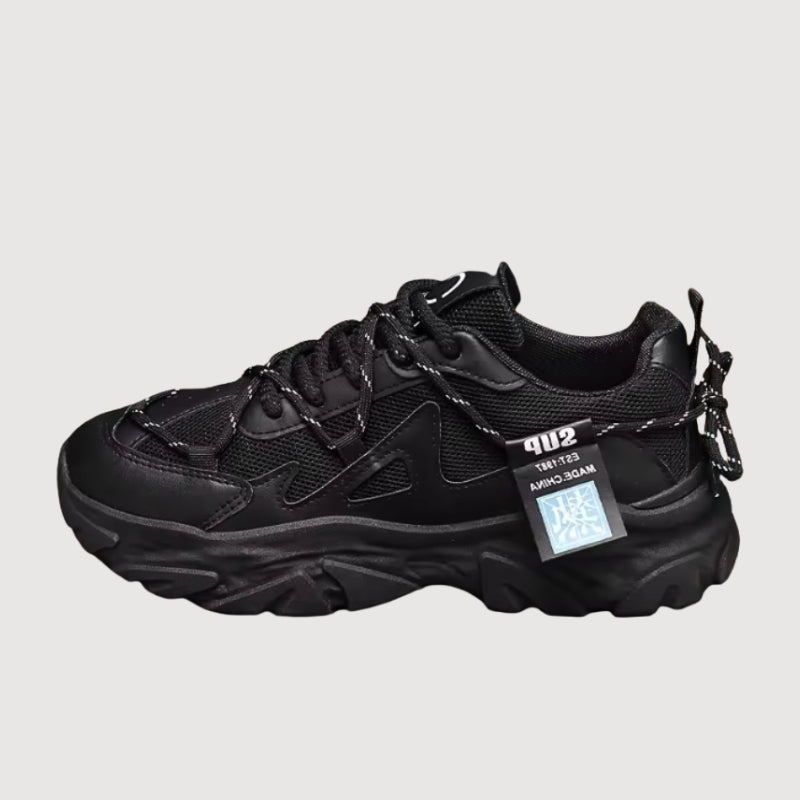 Baskets Noires 'Hashima'— baskets japonaises vintage noir mat streetwear