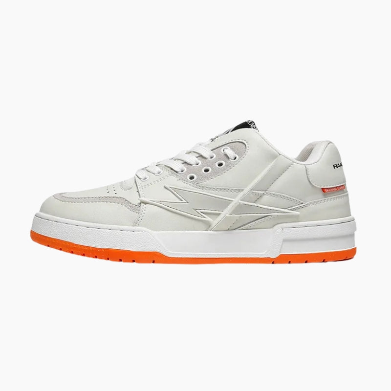 Baskets Néon 'Inazuma'— basket japonaise homme gris fuchsia vue détail
