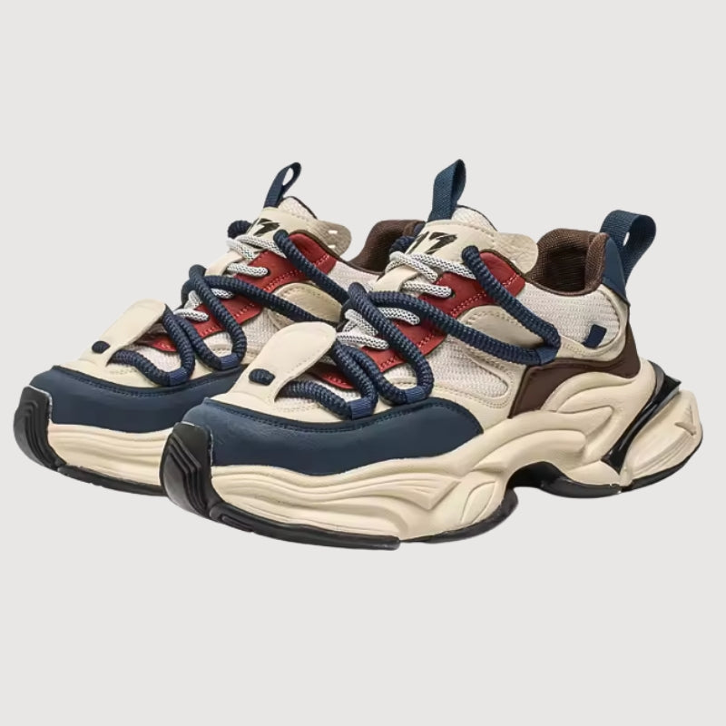 Baskets Chunky 'Tokoname'— basket japonaise beige olive — vue de profil
