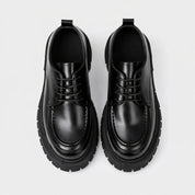 Chaussures Japonaises 'Kuroi' — marque chaussure japonaise plateforme noire vue détail