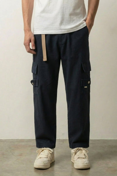 Pantalon Cargo Bleu Marine 'Tokoname'