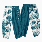 Pantalon court japonais Neo Tokyo design 2 coupe 7/8 imprimée Japanstreet