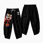 Pantalon court japonais Neo Tokyo design 5 à imprimé graphique sur modal léger Japanstreet
