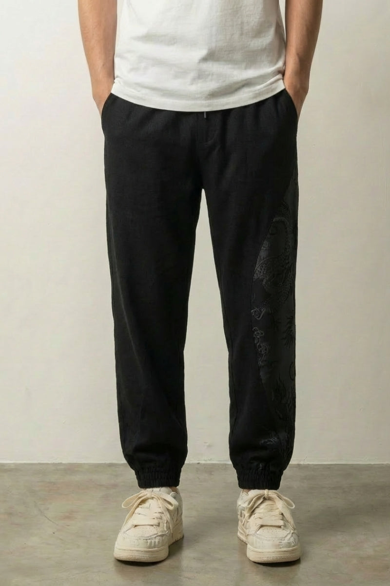 Pantalon ample japonais Akira noir total inspiré du film d'animation culte Japanstreet
