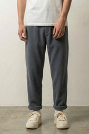 Pantalon laine homme Furisu gris foncé bleuté coupe relâchée tissu laine technique Japanstreet