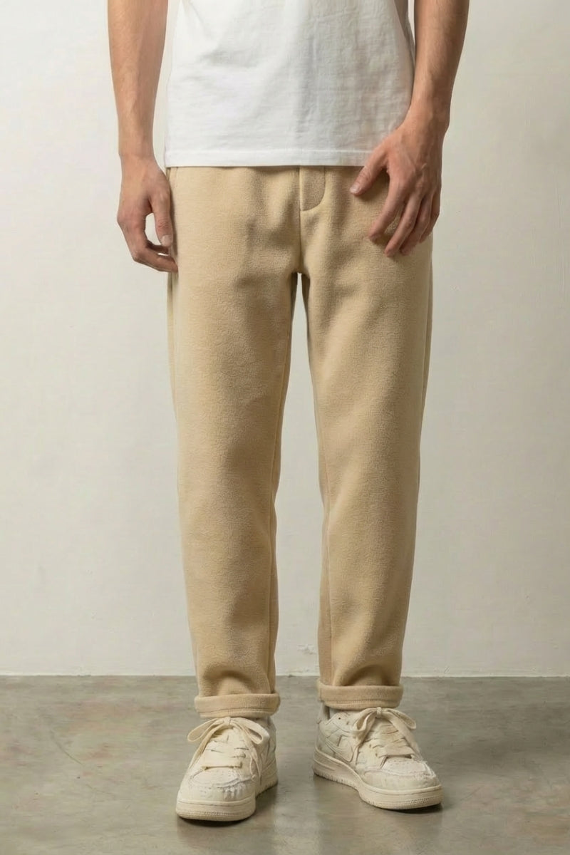 Pantalon laine Furisu beige clair coupe ample style outdoor japonais hivernal Japanstreet