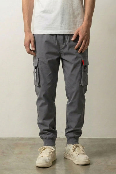 Pantalon Streetwear Gris 'Techwear'