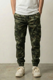 Pantalon streetwear japonais Sacramento camouflage vert foncé coupe cargo jogger Japanstreet