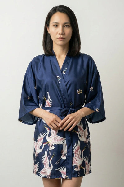 Pyjama Japonais Bleu style Kimono