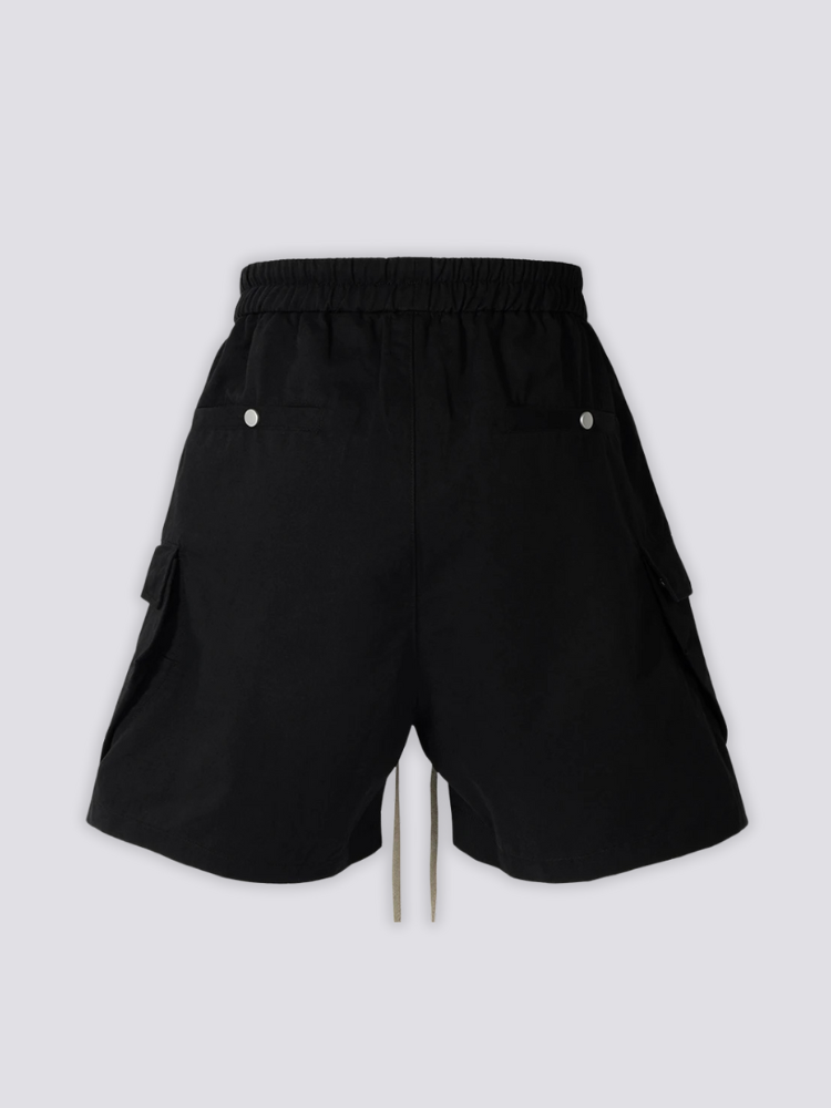 Short cargo japonais noir streetwear urbain à grandes poches utility Japanstreet
