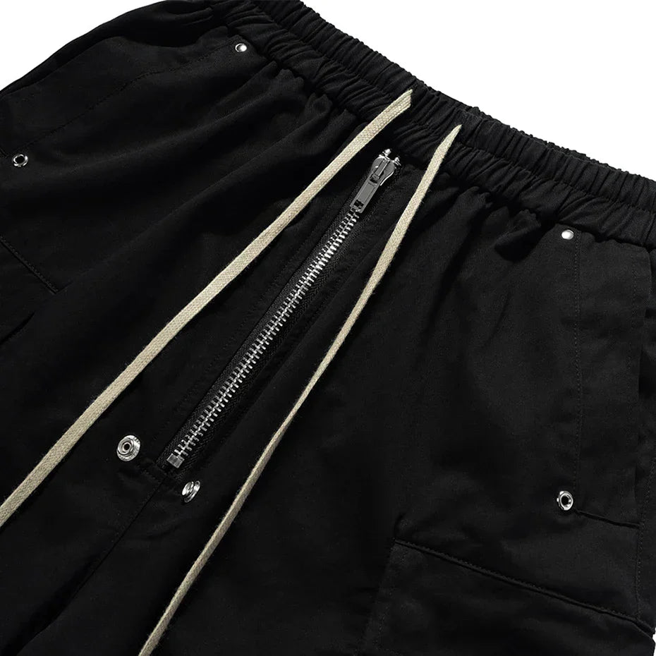 Short cargo noir coupe ample style harajuku tokyo streetwear minimaliste Japanstreet