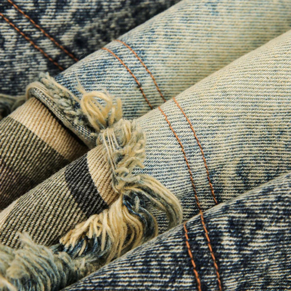 Short denim japonais camouflage style militaire harajuku coupe longue Japanstreet