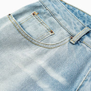 Short denim japonais clair light wash poches latérales et passants de ceinture Japanstreet