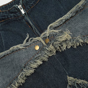 Short denim japonais Destroy coupe baggy effiloché streetwear Tokyo Japanstreet