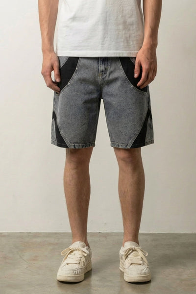 Short en Jean Bicolore - ツートン
