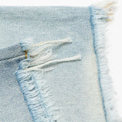 Short en jean clair détail délavage light wash et finitions effilochées streetwear Japanstreet