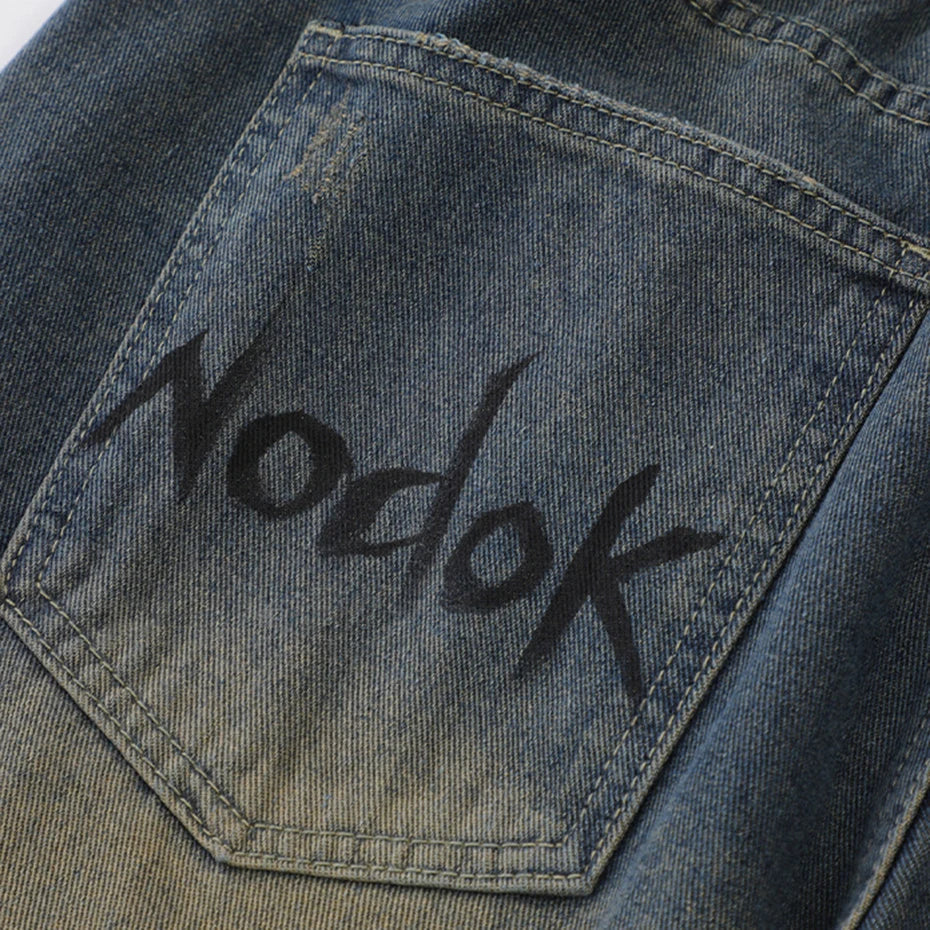 Short jean japonais Spider à motif spider web inspiration y2k goth streetwear Japanstreet